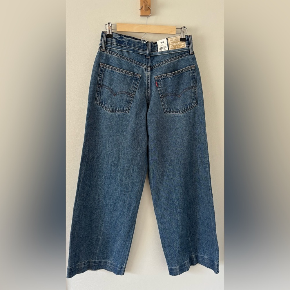 Levi's Blue Wide Leg Flare Jeans - Picture 5 of 8